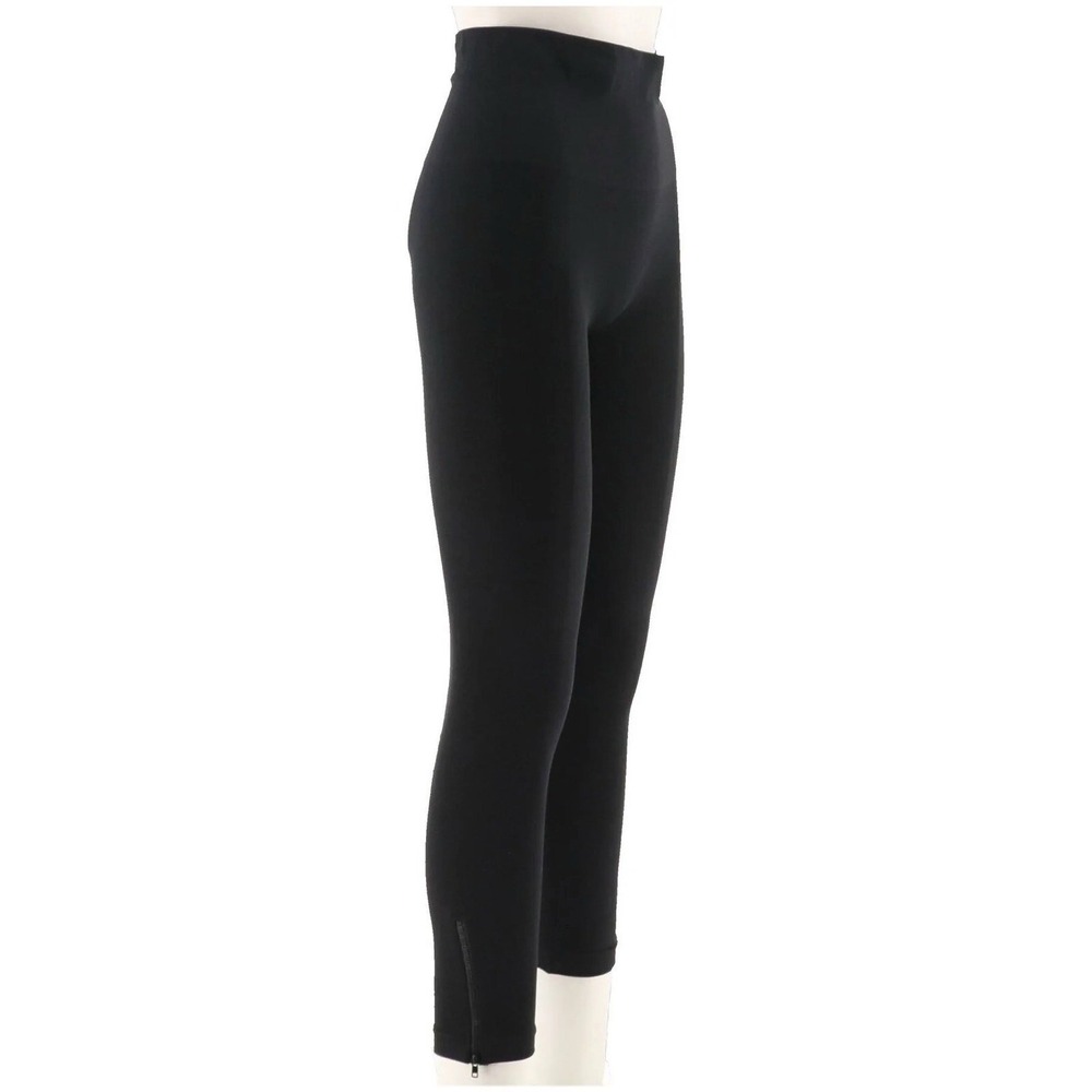 NWT Spanx Very Black Look At Me Now Seamless Side Zip Leggings Size XL